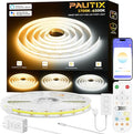 PAUTIX 24V CCT COB LED Strip Lights Kit, 32.8ft,Work with Alexa/Google Assistant