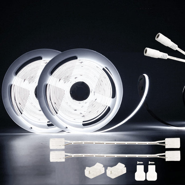  PAUTIX 24V COB LED Strip Lights ,48ft/15m 6000K,504 LEDs/m