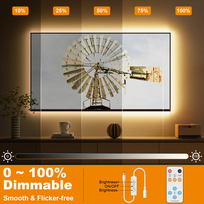 PAUTIX 24V COB LED Strip Lights Kit,32.8ft/10m 2700K