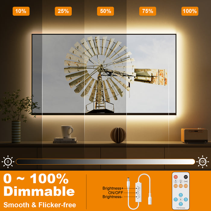 PAUTIX 24V COB LED Strip Lights Kit,32.8ft/10m 3000K