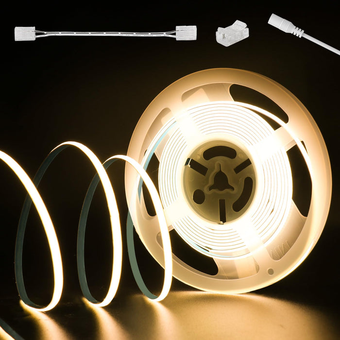 PAUTIX 24V COB LED Strip Lights,16.4ft/5m 2700K