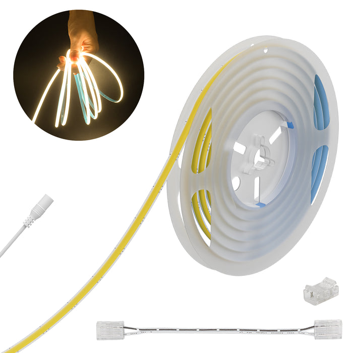 PAUTIX 24V COB LED Strip Lights,16.4ft/5m 2700K