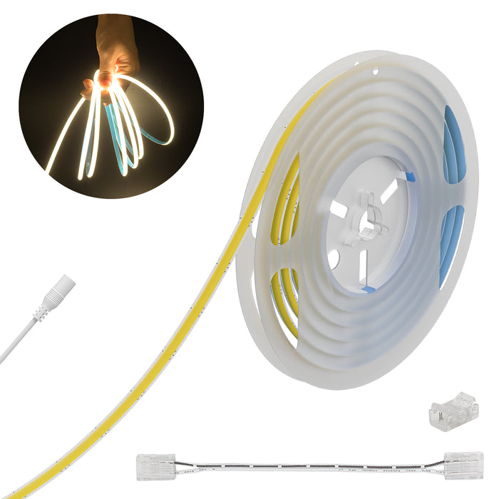 PAUTIX 24V COB LED Strip Lights,16.4ft/5m 3000K