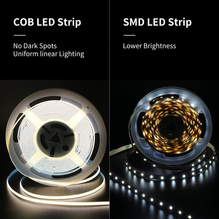 PAUTIX 24V COB LED Strip Lights,16.4ft/5m 4000K