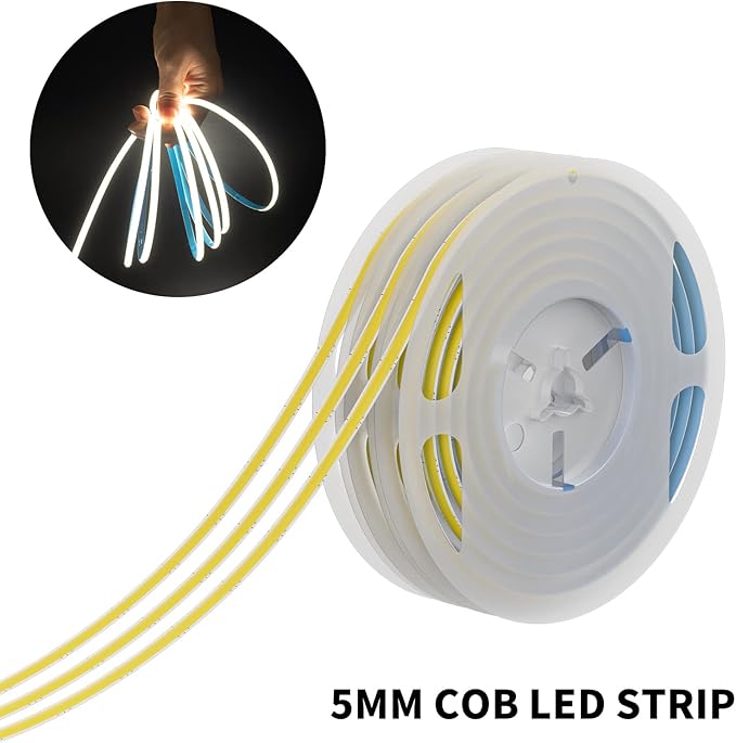 PAUTIX 24V COB LED Strip Lights,16.4ft/5m 6000K