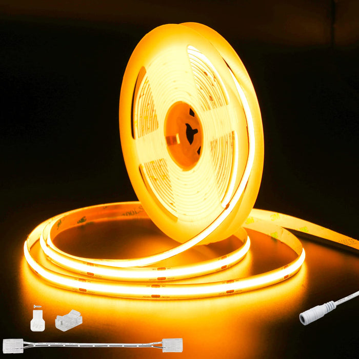 PAUTIX 24V COB LED Strip Lights,20ft/6.1m 2000K