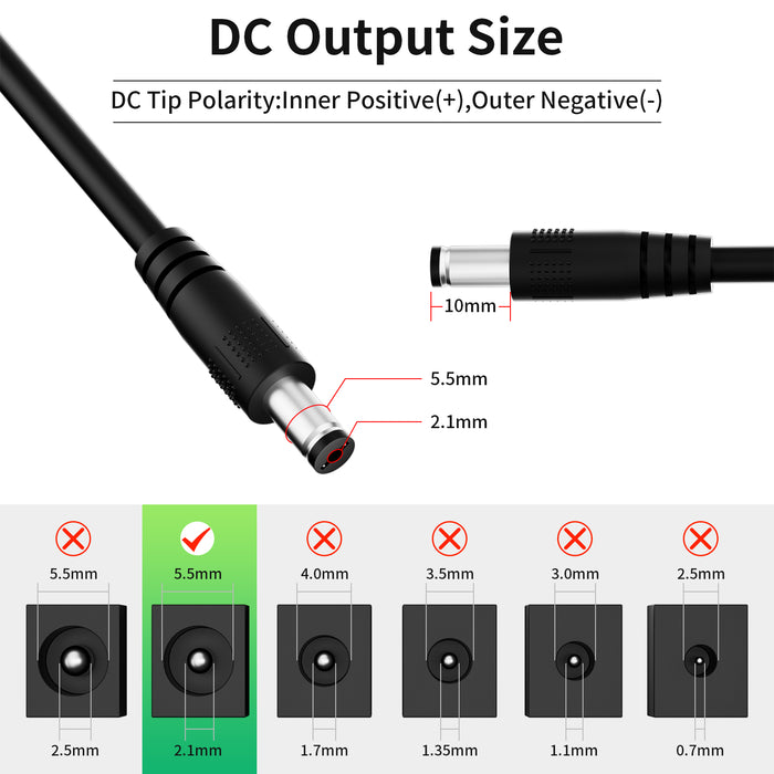PAUTIX 24V DC Power Supply Adapter 24Volt 3A 72W
