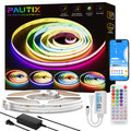 PAUTIX 24V RGB Smart IC COB LED Strip Lights Kit,32.8ft/10m Addressable