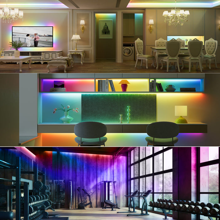 PAUTIX 24V RGB Smart IC COB LED Strip Lights,20ft/6.1m Addressable,720LEDs/m