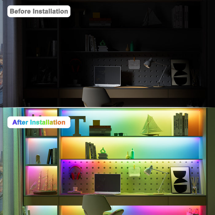PAUTIX 24V RGB Smart IC COB LED Strip Lights,24ft/7.5m Addressable