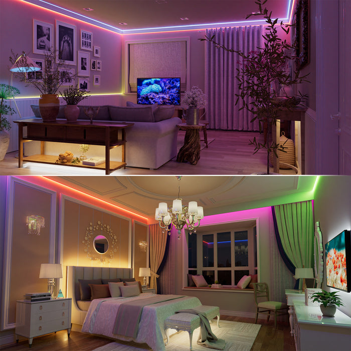 PAUTIX 24V RGB+CCT COB LED Strip Lights, 24ft/7.5m Color Temperature 2700K-6500K