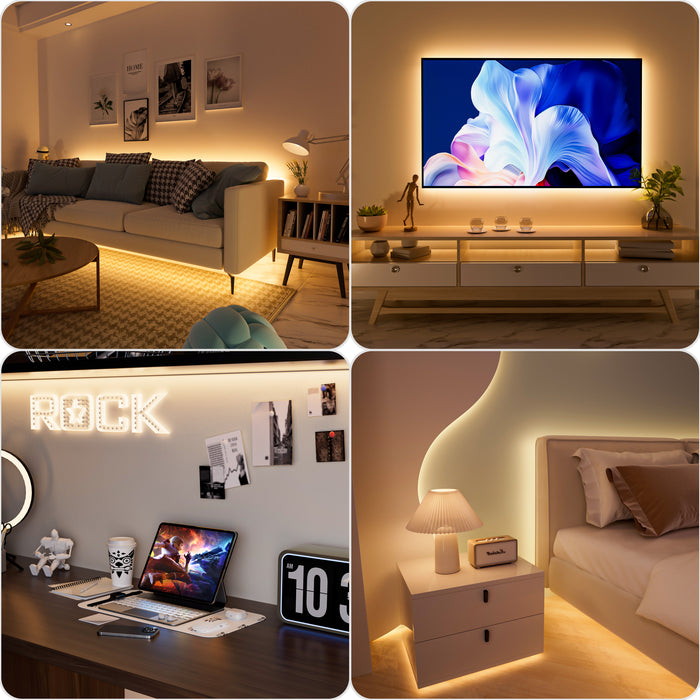 PAUTIX 5V USB COB LED Strip Lights, 6.56ft/2m 3000K,640LEDs