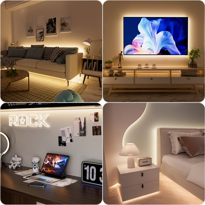 PAUTIX 5V USB COB LED Strip Lights, 6.56ft/2m 4000K,640LEDs