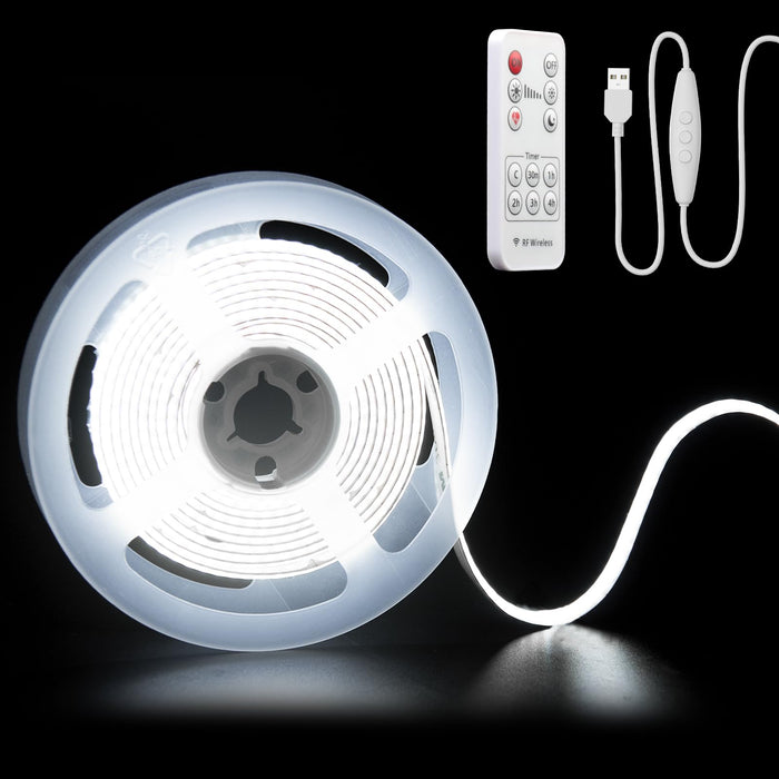 PAUTIX 5V USB COB LED Strip Lights ,6.56ft/2m Dimmable 6000K,640LEDs