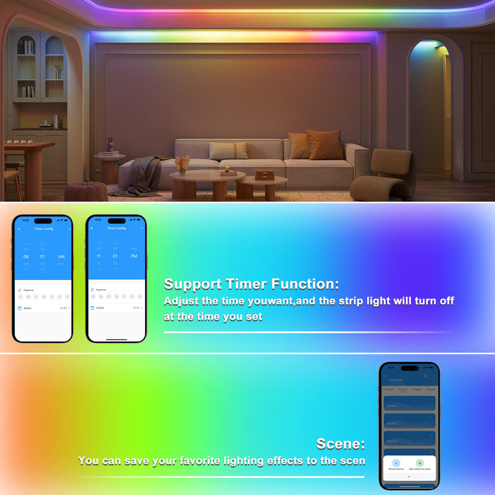 PAUTIX SP608E Bluetooth SPI Controller with 8 Signal Outputs for Work with RGB Smart IC COB LED Strips