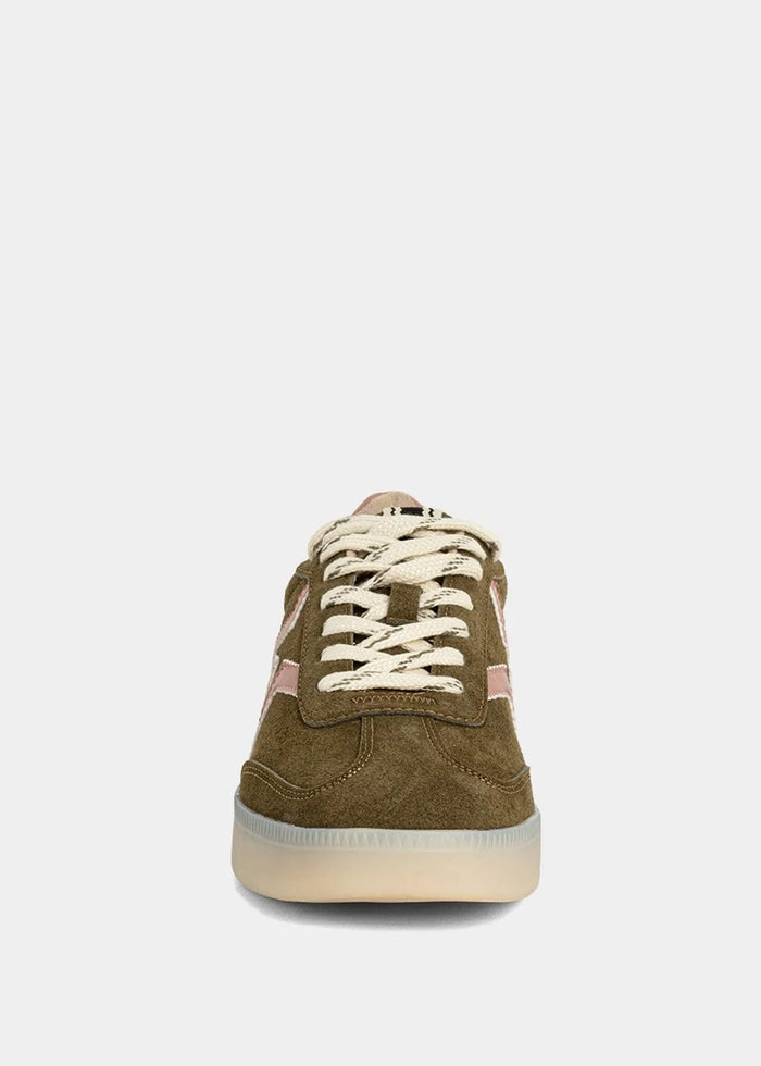 Peaches Olive Suede Gum Sole Sneaker