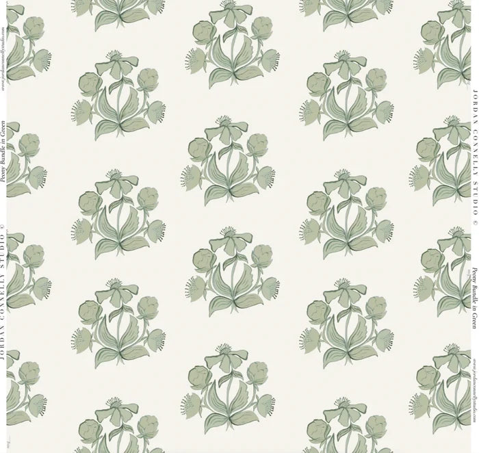Peony Bundle in Green- Fabric