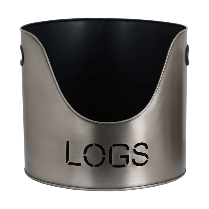 Pewter Finish Fireside Log Set