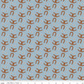 Pillowcase - Wild Rose Horseshoes Blue Cotton