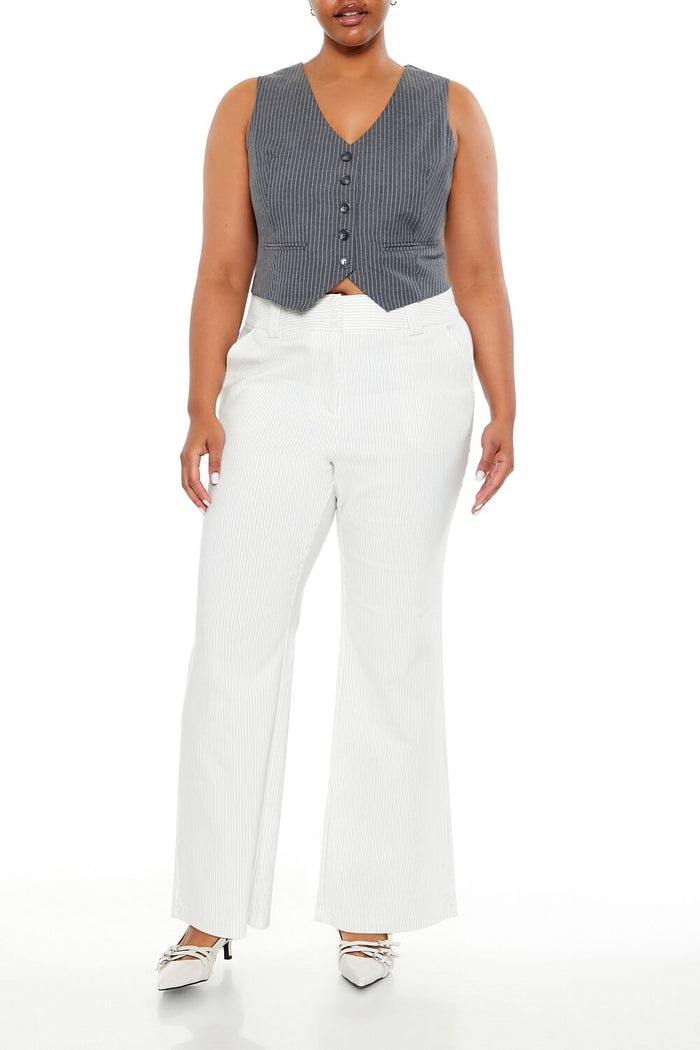 Plus Size High-Rise Trouser Pants