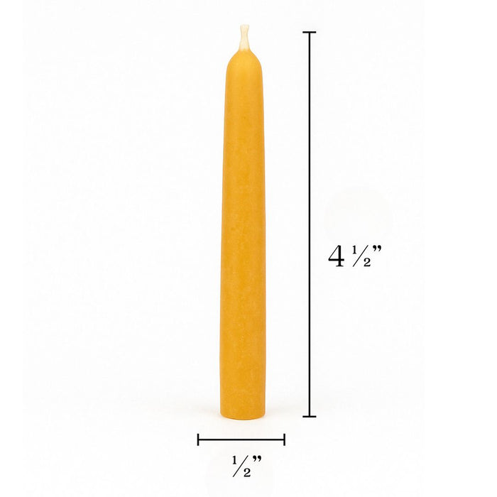 Bluecorn Beeswax Ceremony & Vigil Candle height (4.5") & width (.5") Bluecorn Beeswax Ceremony & Vigil Candles in kraft box with white background