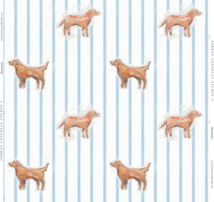 Retrievers in White- Fabric