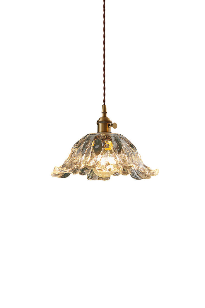 Retro Floral Glass Pendant Lamp | SamuLighting