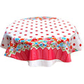 freckled sage round backyard white oilcloth tablecloth