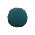 Round Velvet Pillow 16" in petrol, featuring a soft circular silhouette and a smooth velvet-like surface with a subtle sheen.