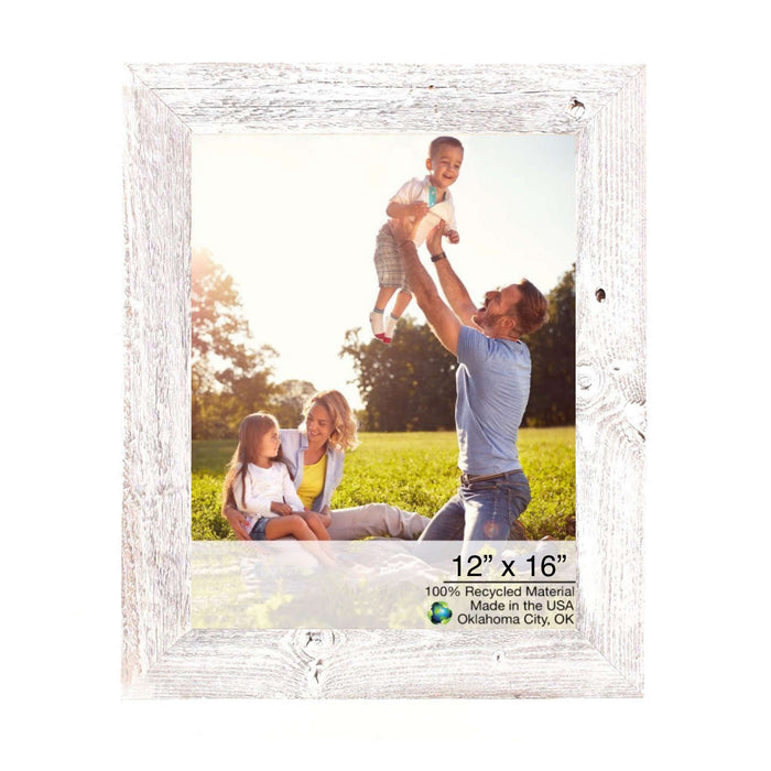 Rustic Farmhouse White-Wash Wood Frame | 12"x16"