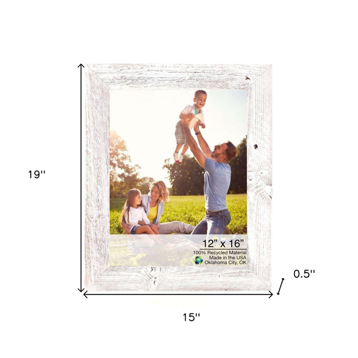 Rustic Farmhouse White-Wash Wood Frame | 12"x16"