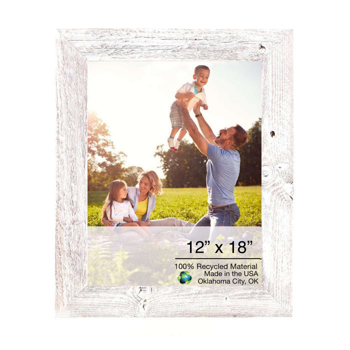 Rustic Farmhouse White-Wash Wood Frame | 12"x18"