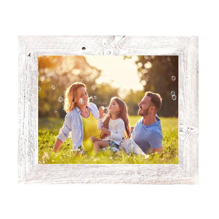Rustic Farmhouse White-Wash Wood Frame | 12"x18"