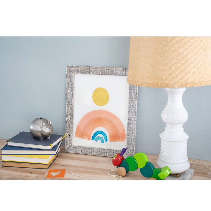 Rustic Farmhouse White-Wash Wood Frame | 12"x18"