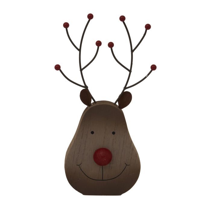Rustic Standing Rudolf Decoration