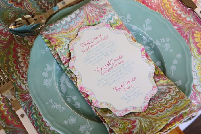 Scalloped Menu Cards