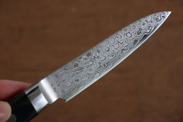Seisuke AUS10 45 Layer Migaki Damascus Petty-Utility 80mm Black Pakkawood Handle - Seisuke Knife