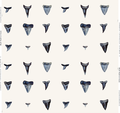 Shark Tooth in Cream Wallpaper