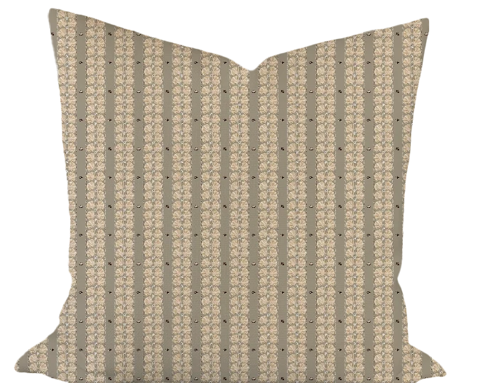 Shell Stripe in Surf Custom Pillow