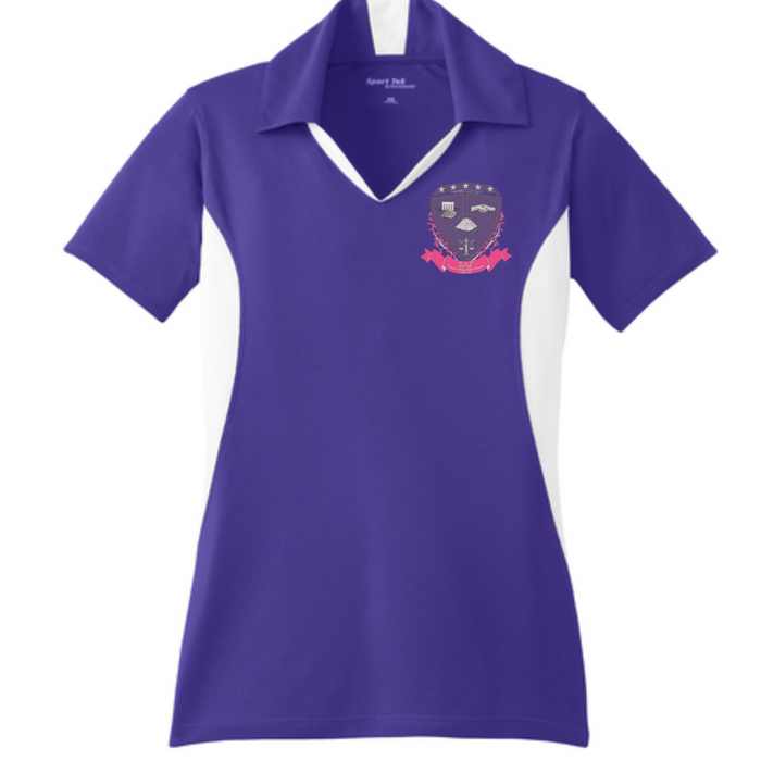 Sigma Lambda Gamma Ladies Side Blocked Micro pique Polo