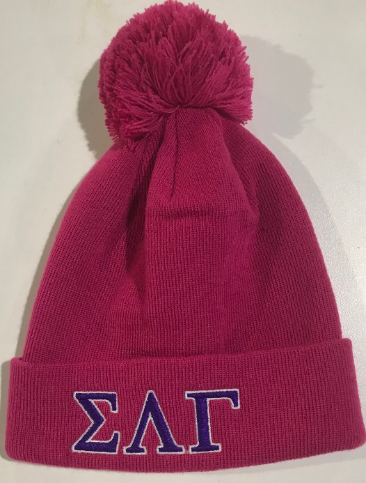 Sigma Lambda Gamma Pom Pom Beanie