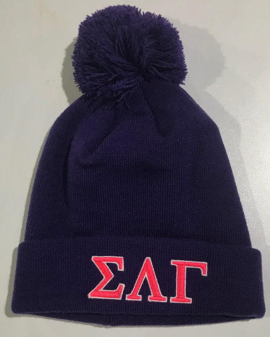 Sigma Lambda Gamma Pom Pom Beanie