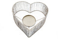 Silver Heart Candle Holder