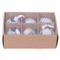 Silver Ombre Set Of 6 Baubles