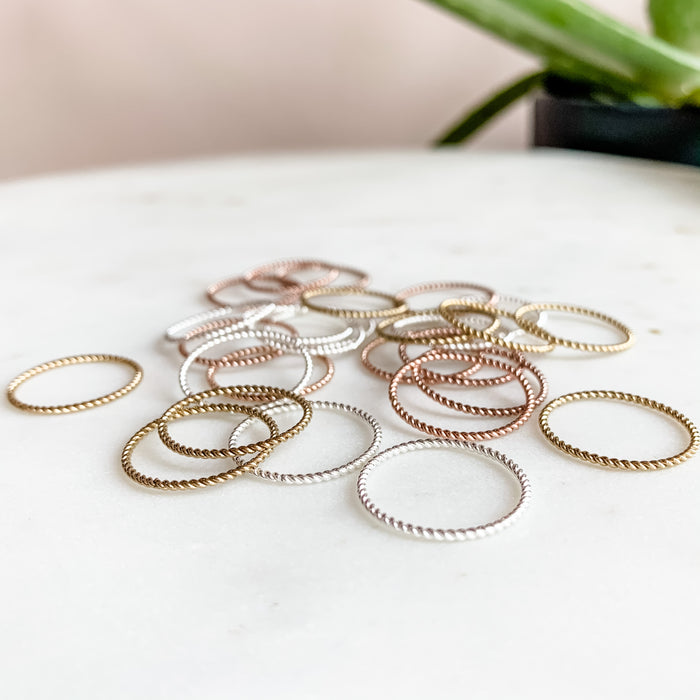 Silver Twist Stacking Ring