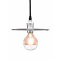 Simple But Stylish Retro Chrome Pendant with Shade Plate