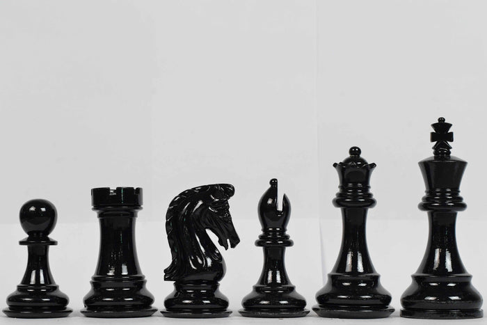 Slightly Imperfect Series Chess Pieces in Black Painted & Red Painted Wood - 3.8" King