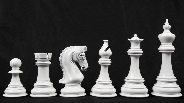Slightly Imperfect The Staunton Series Chess Pieces in Painted Wood & Painted Boxwood - 4.5" King