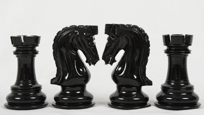 Slightly Imperfect The Staunton Series Chess Pieces in Painted Wood & Painted Boxwood - 4.5" King