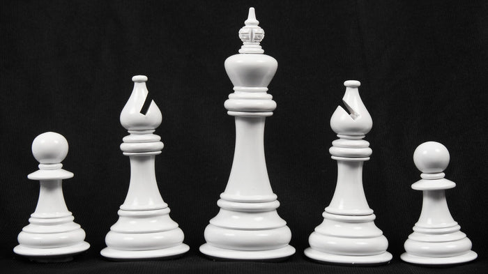 Slightly Imperfect The Staunton Series Chess Pieces in Painted Wood & Painted Boxwood - 4.5" King